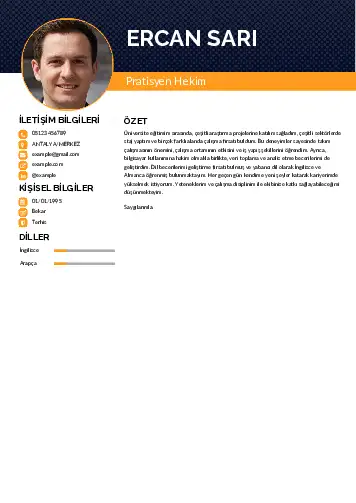 Pratisyen Hekim Cv Örnekleri cv indir